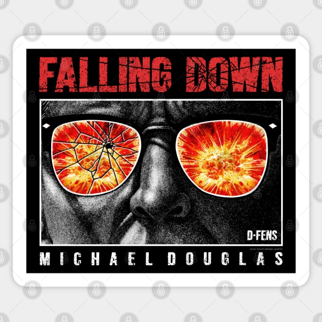 Falling Down, D-Fens, Cult Classic Sticker by PeligroGraphics